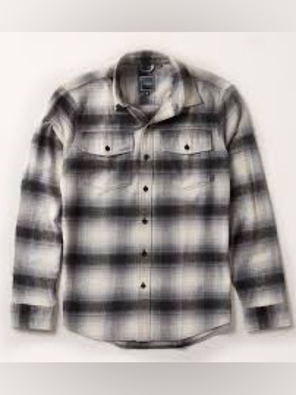 Pladra NWT Men's Workhorse Flannel Shirt- Sterling Grey Heather Sz Small